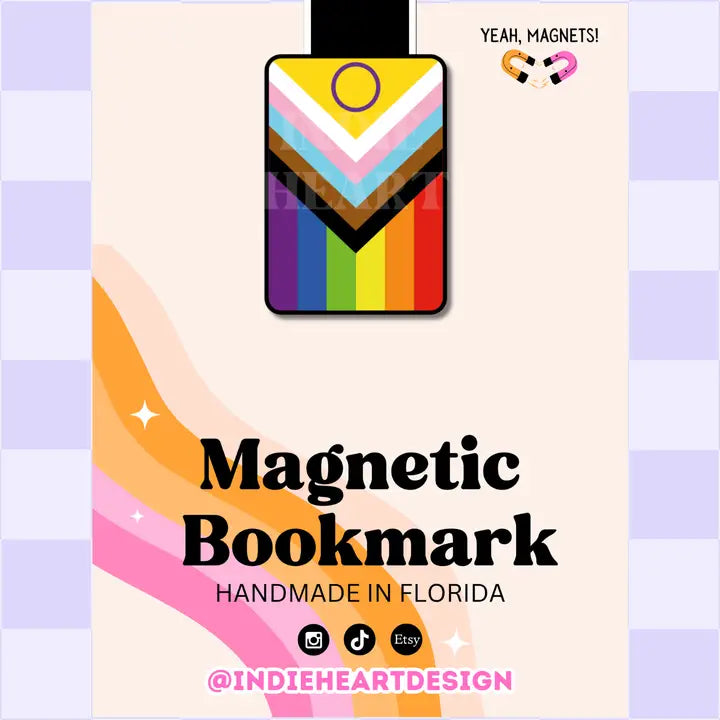 Inclusive Pride Flag Magnetic Bookmark