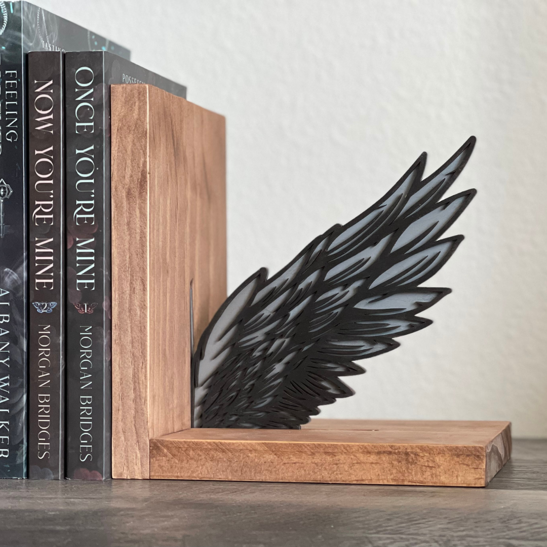 Bookend Pair.- Feather Wings