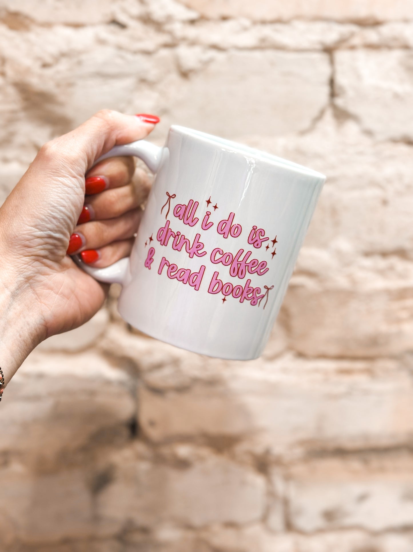 All I do is drink coffee & read books coffee mug