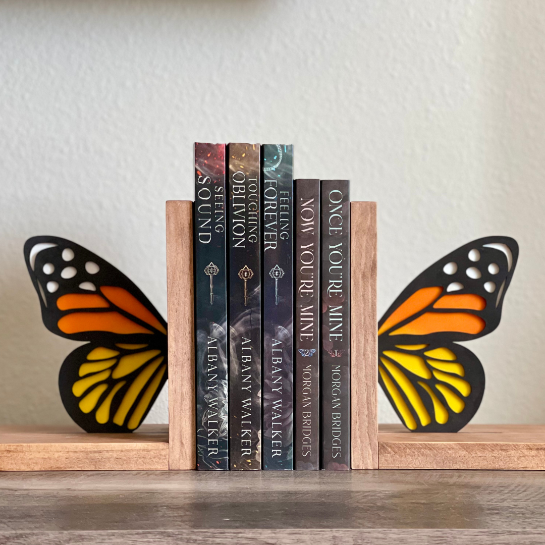 Bookend Pair - Monarch Butterfly
