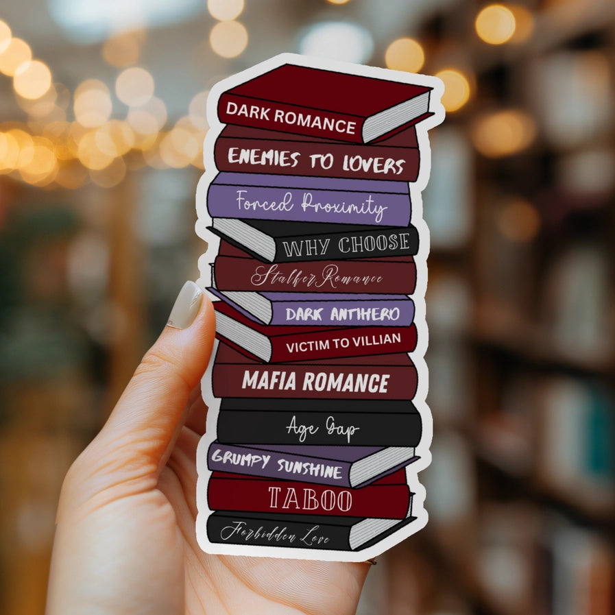 Dark Romance Book Stack Bookmark
