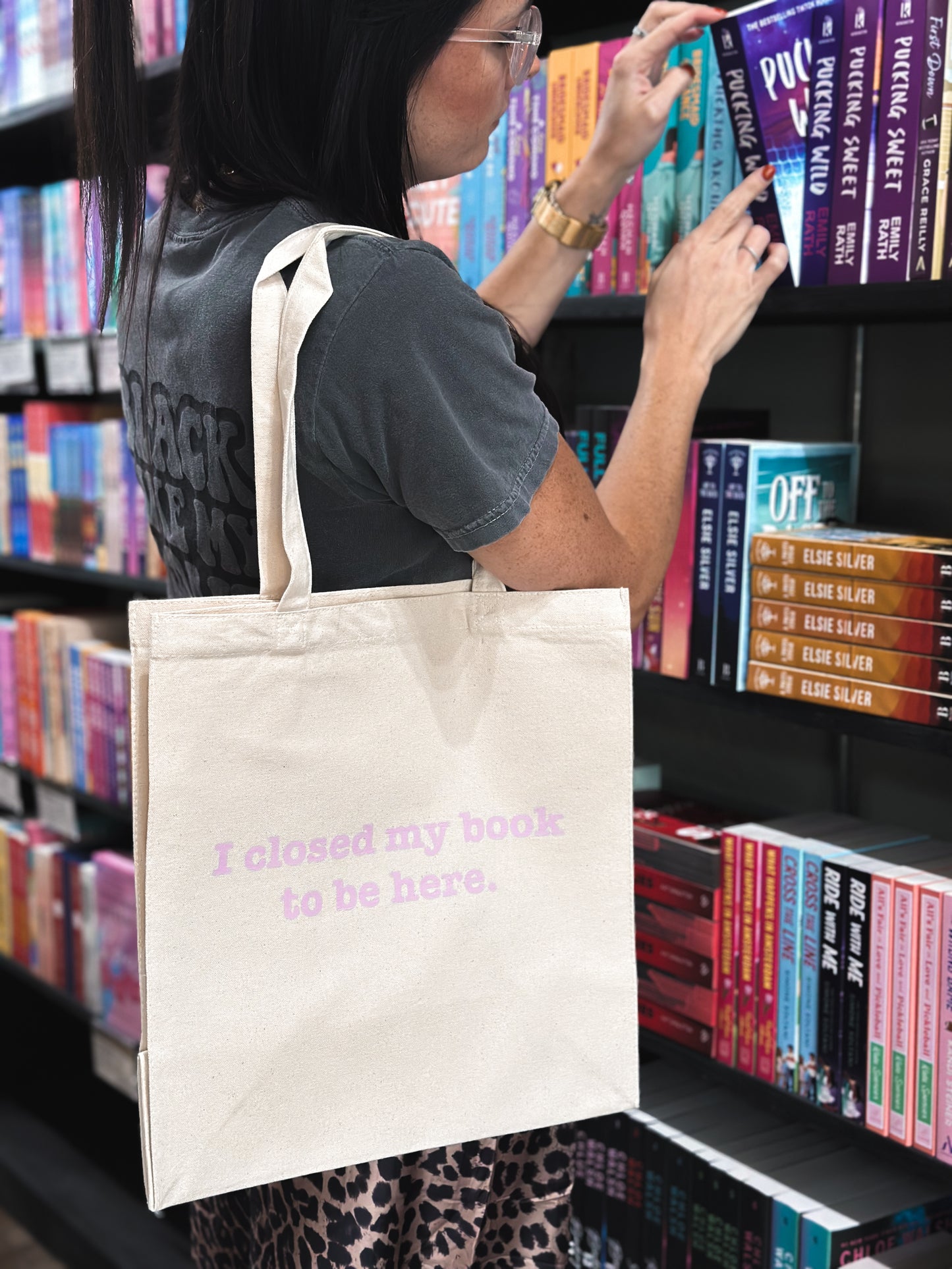 I closed my book to be here Tote Bag