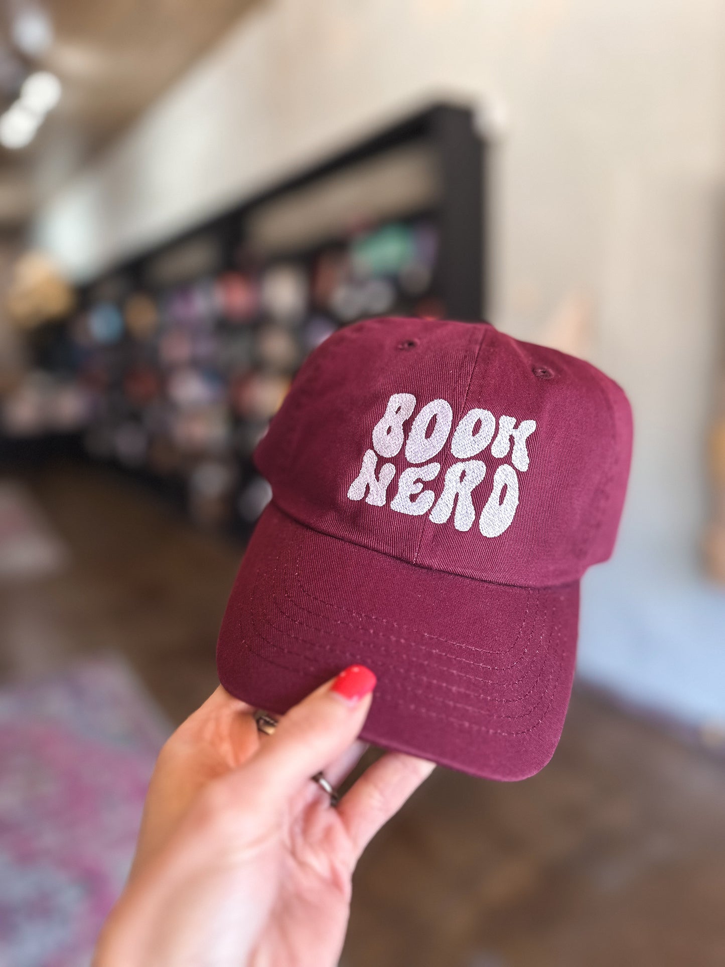 Book Nerd Hat Maroon