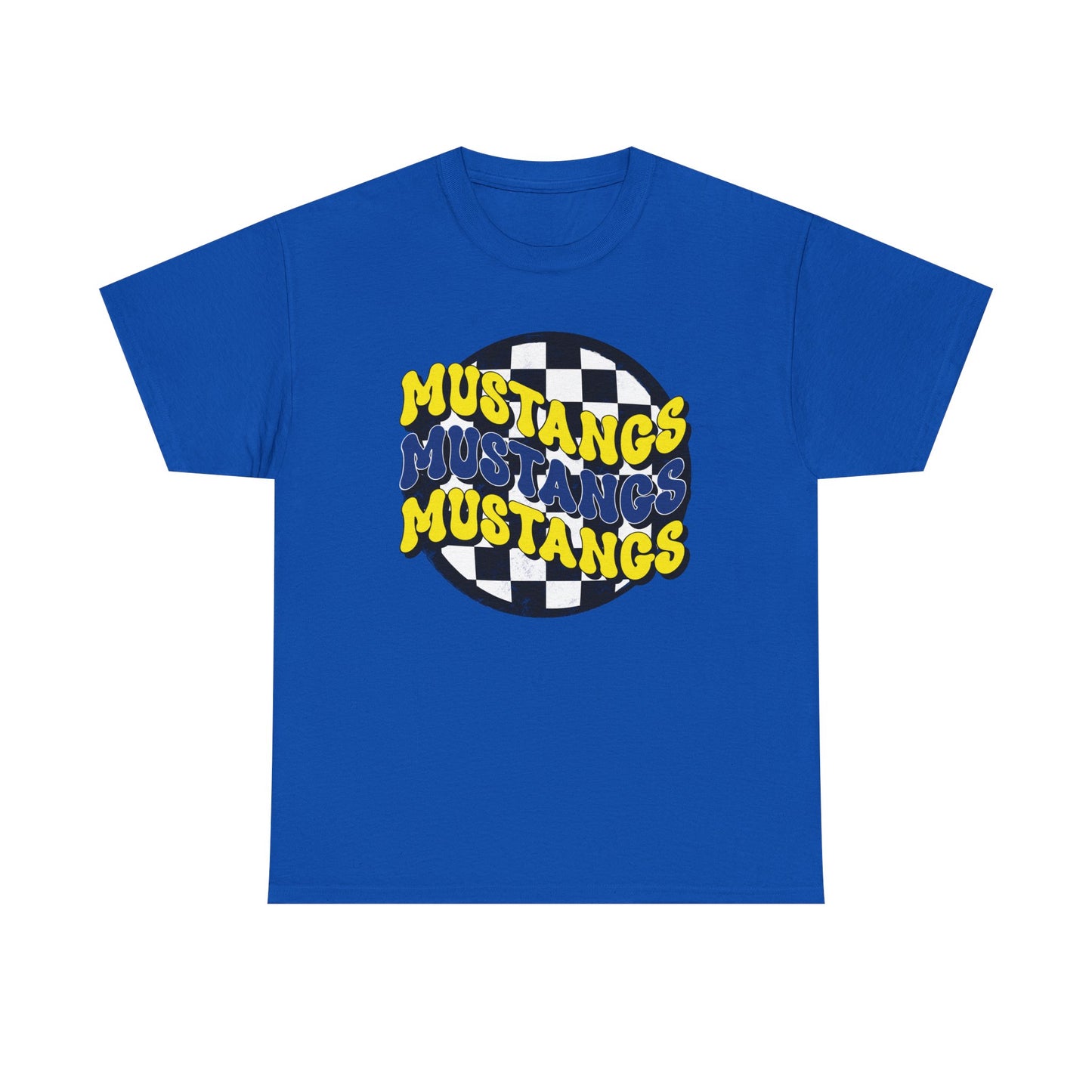 Mowat Mustangs Checkered T Shirt