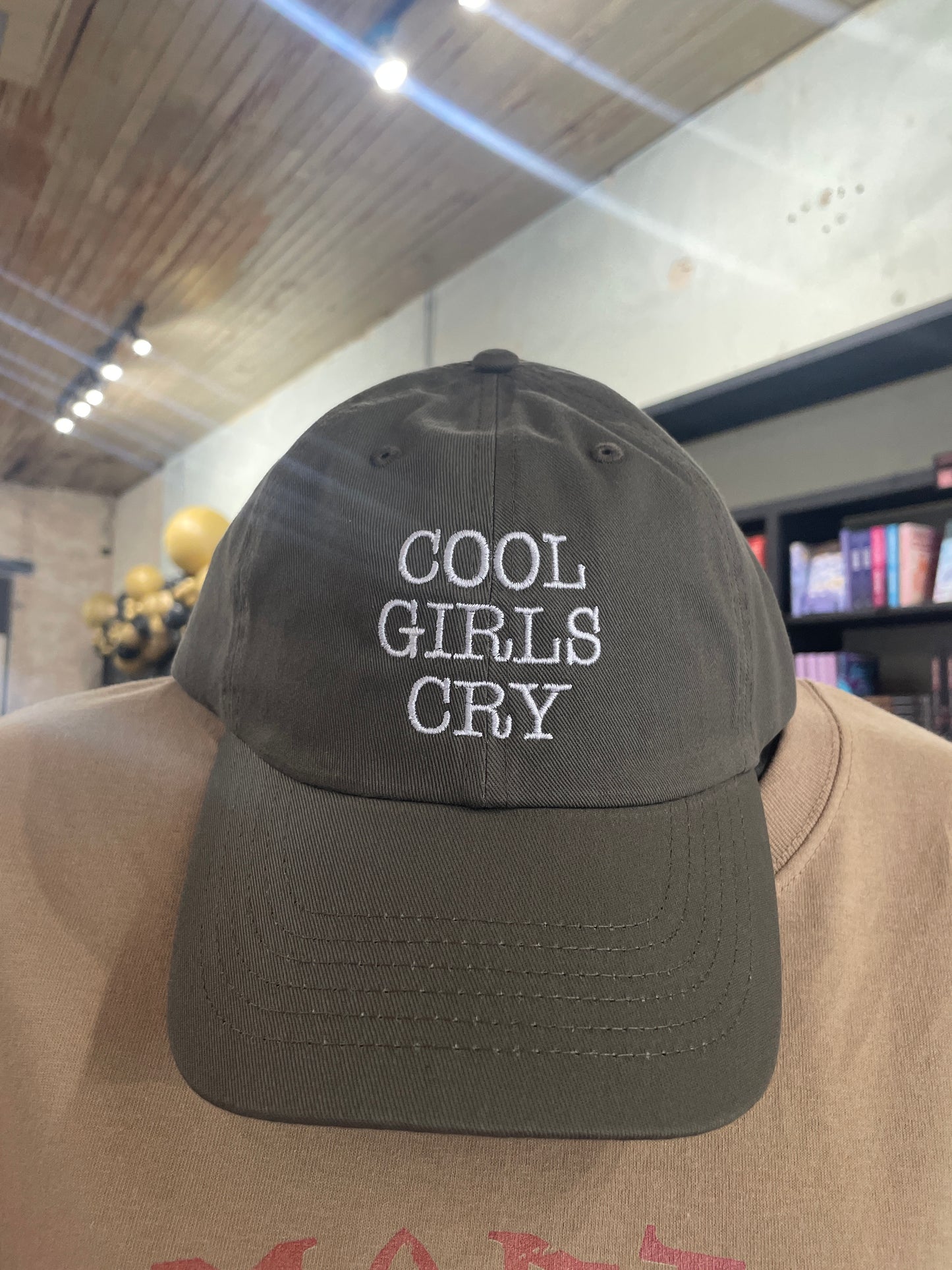 Cool Girls Cry Hat Olive