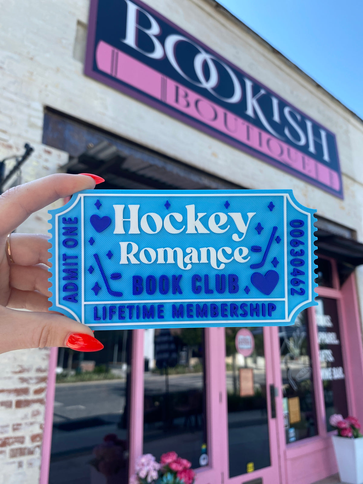 Hockey Romance Book Club Ticket | Bookshelf Decor