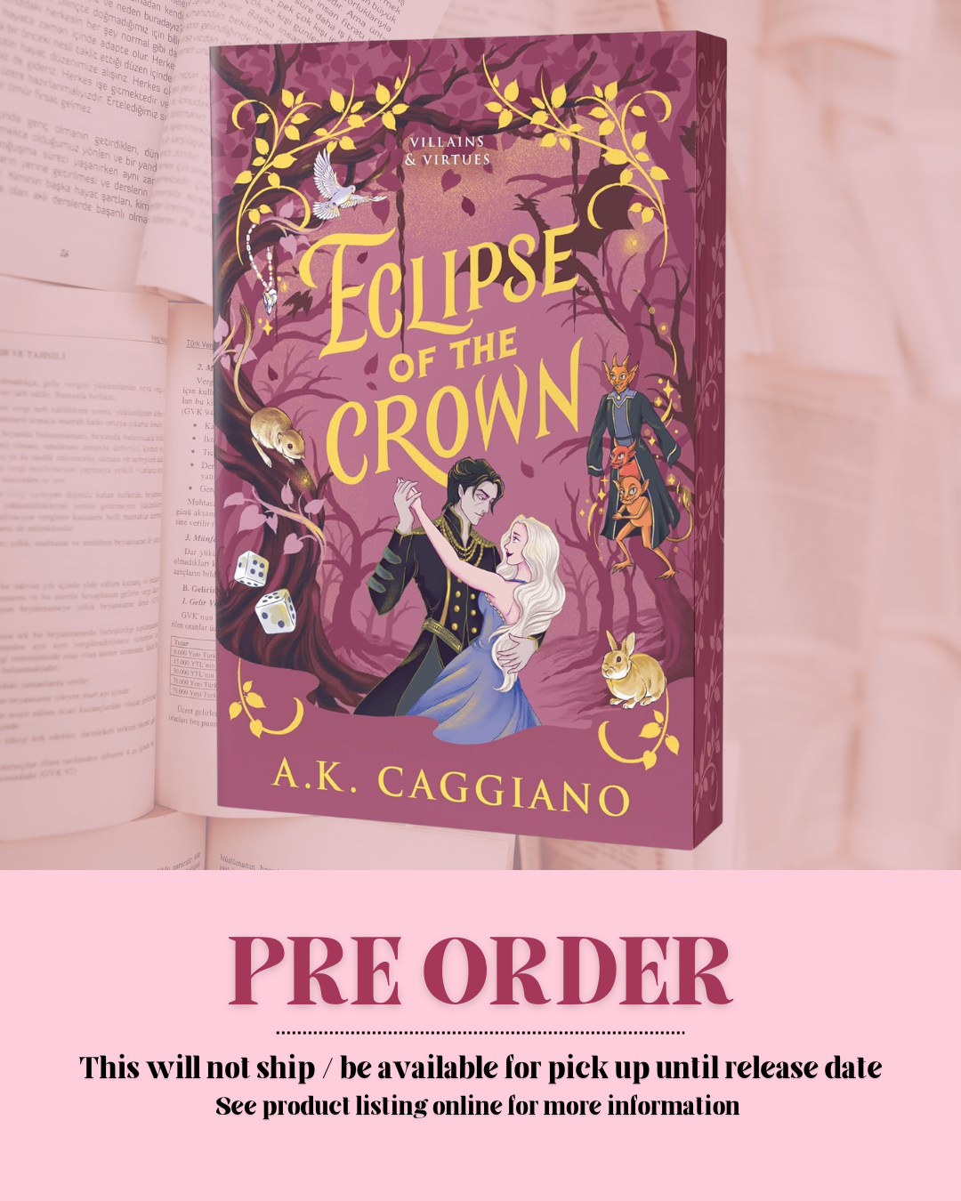 Eclipse of the Crown by A.K. Caggiano (Book 3) *PREORDER*