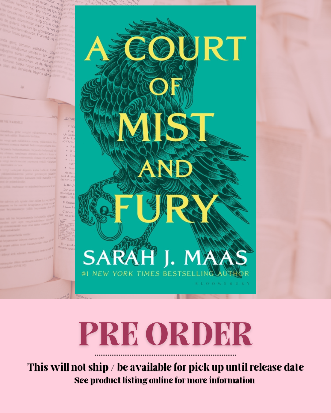 A Court Of Mist And Fury by Sarah J. Maas (Hardcover) (ACOTAR: Book 2) *PREORDER*