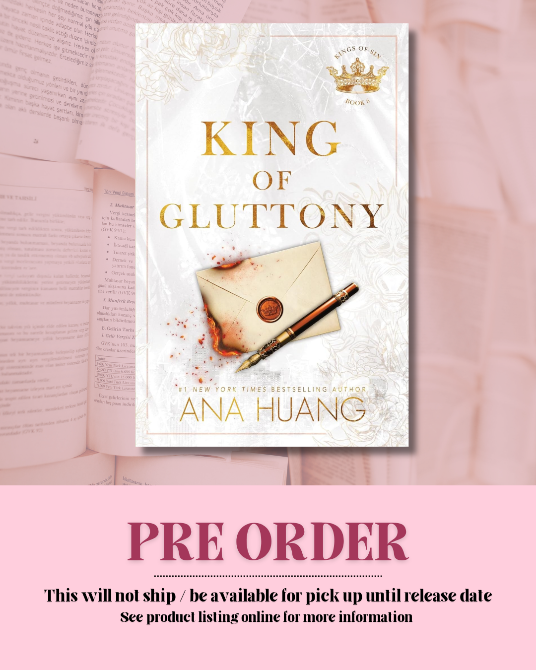 King of Gluttony by Ana Huang (Book 6) *PREORDER*