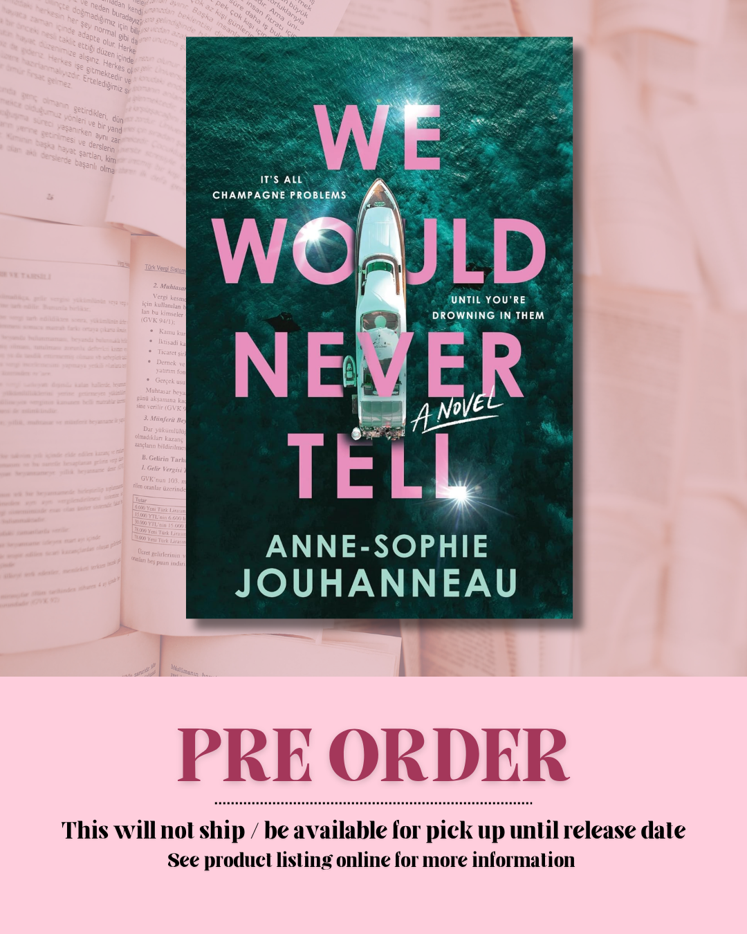 We Would Never Tell by Anne-Sophie Jouhanneau *PREORDER*