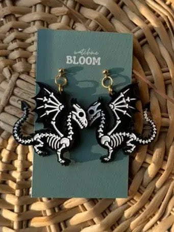 Skeleton Dragon | Acrylic Earrings