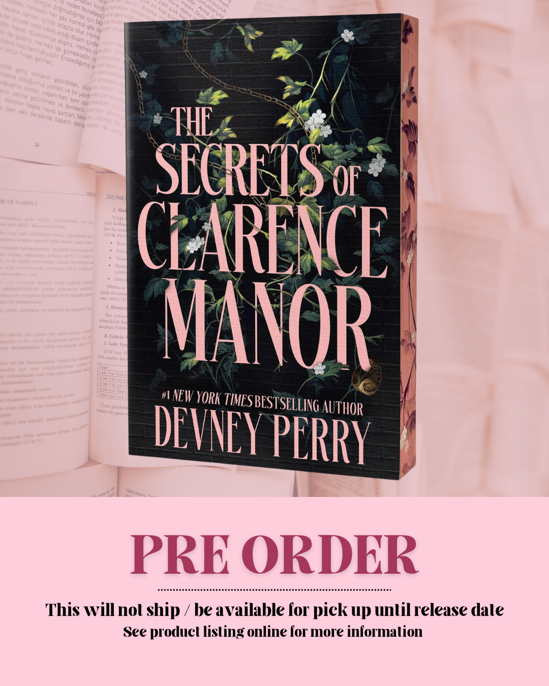 The Secrets of Clarence Manor by Devney Perry (SIGNED) *PREORDER*