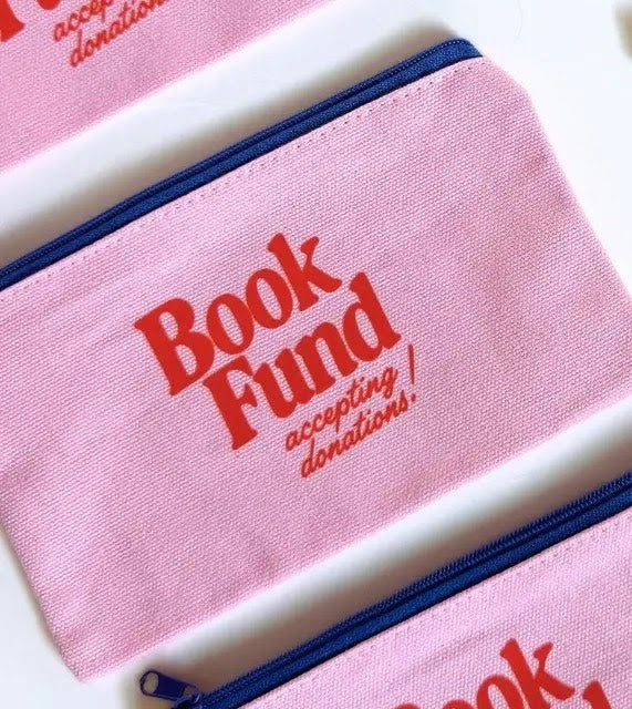 “Book Fund” mini zipper pouch