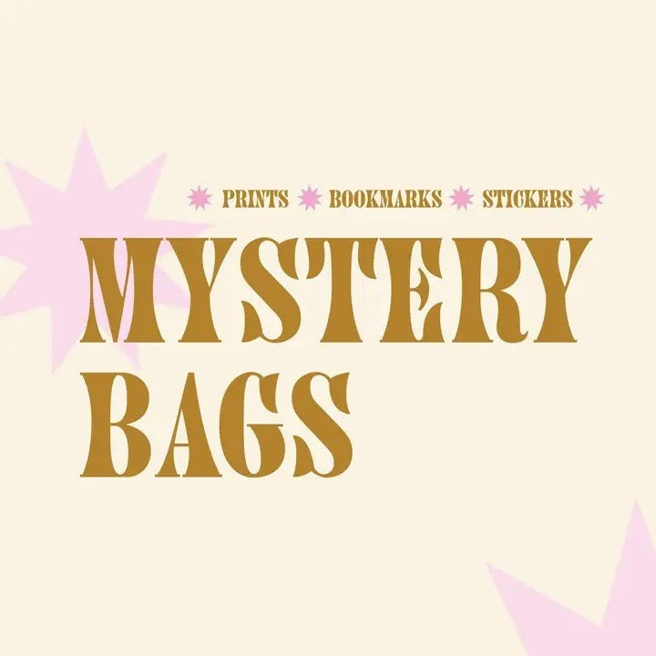 Mystery Bag | Spooky Prints Bookmarks Stickers
