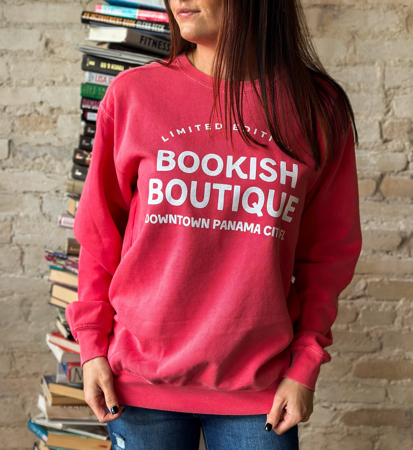 Pink Bookish Boutique Comfort Colors Sweatshirt