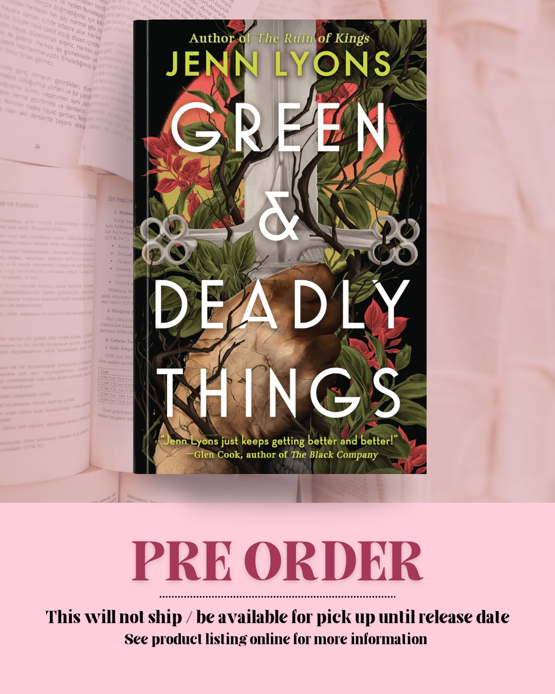 Green & Deadly Things by Jenn Lyons *PREORDER*