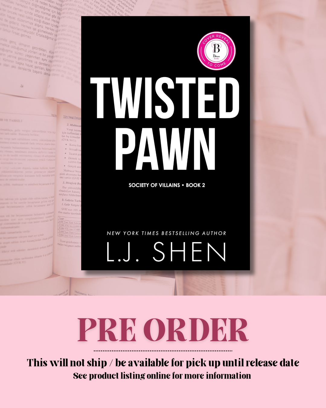 Twisted Pawn by L.J. Shen (Deluxe Edition) (Book 2) *PREORDER*