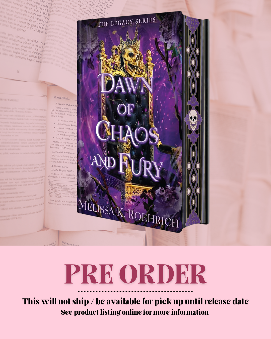 Dawn of Chaos and Fury by Melissa K. Roehrich (Deluxe Edition) (Book 4) *PREORDER*