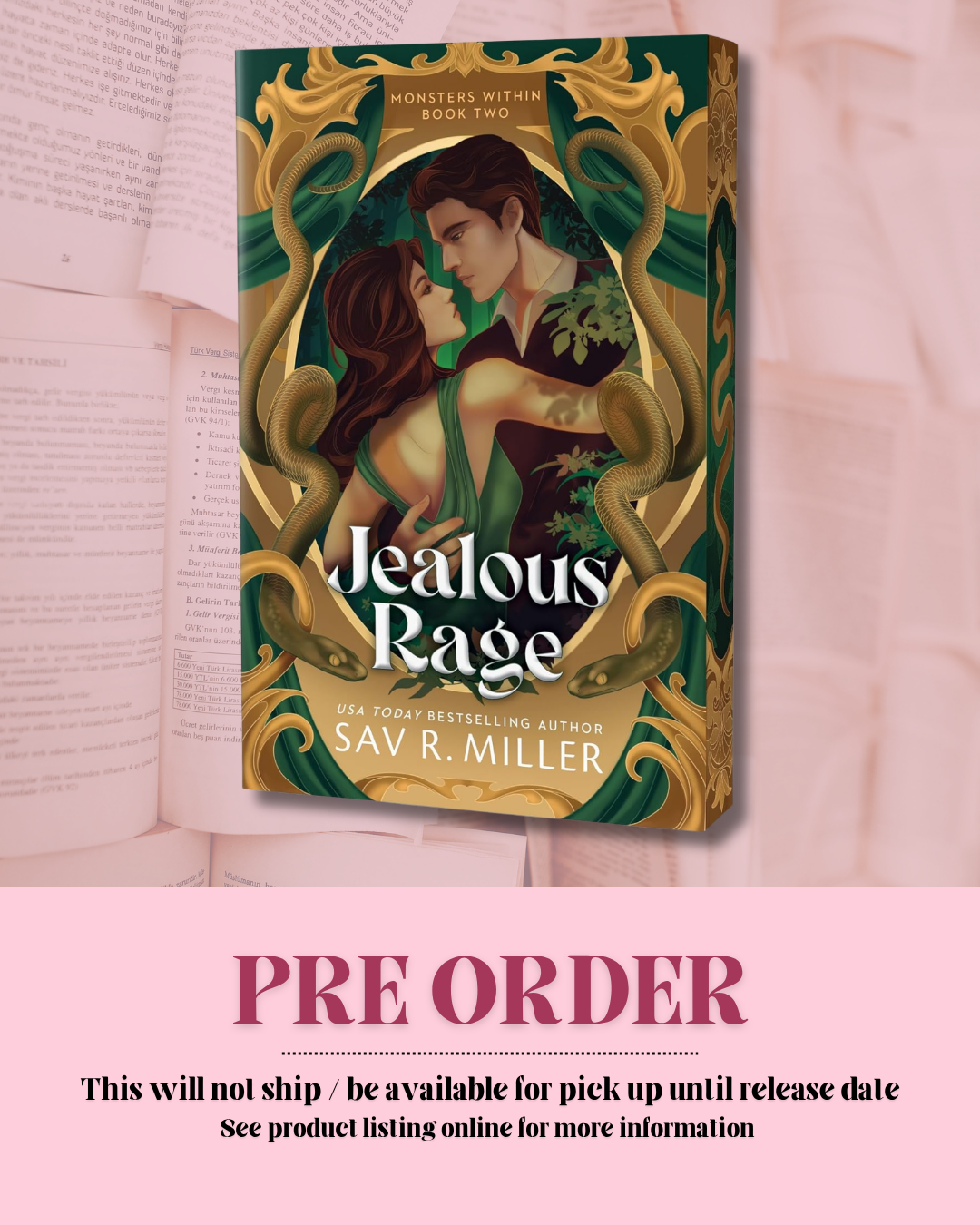 Jealous Rage by Sav R. Miller (Deluxe Edition) (Book 2) *PREORDER*