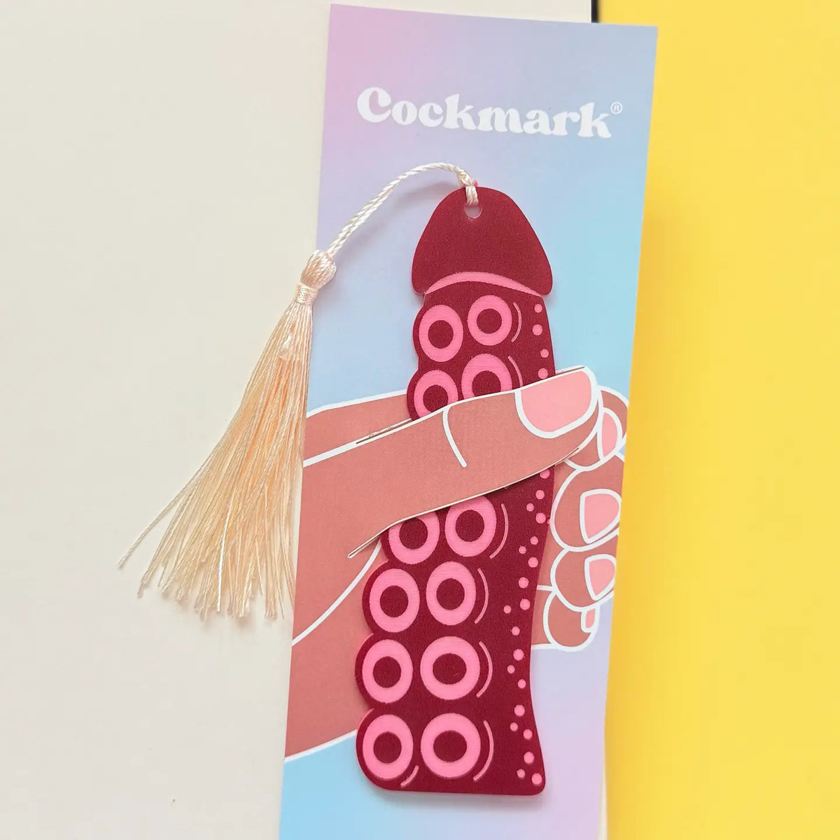 Burgundy Tentacle Cockmark Bookmark