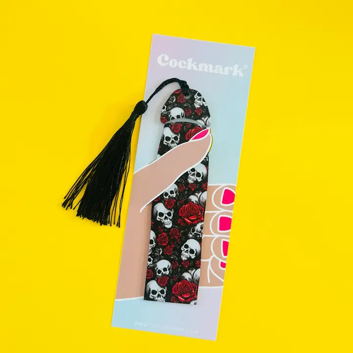 Skull + Roses Cockmark Bookmark