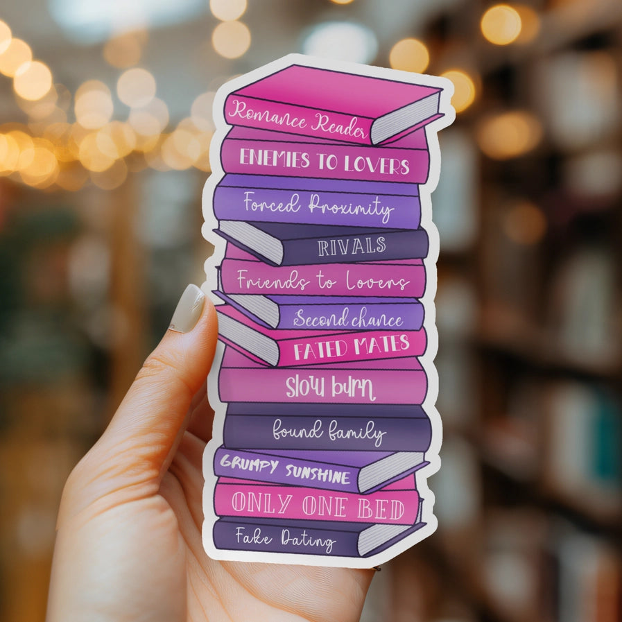 Romance Book Stack Bookmark