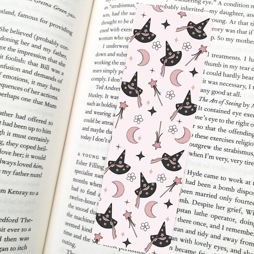 Boho Floral Witch Bookmark