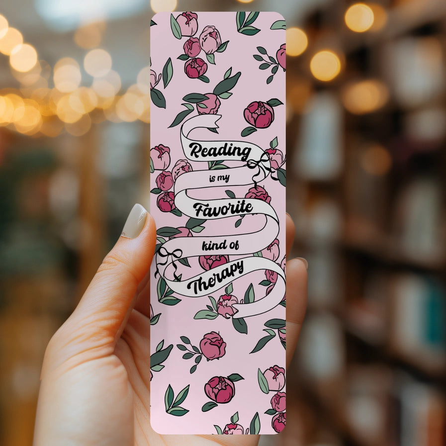 Reading is my therapy Bookmark
