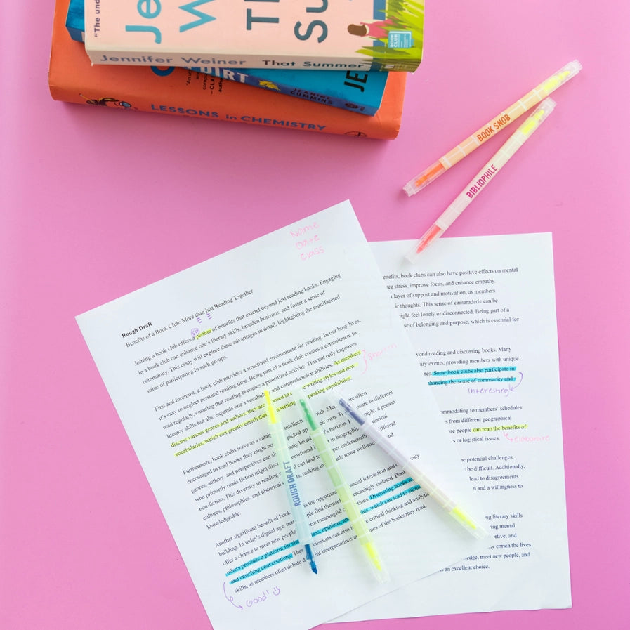 Book Club Double Sided Highlighter Set