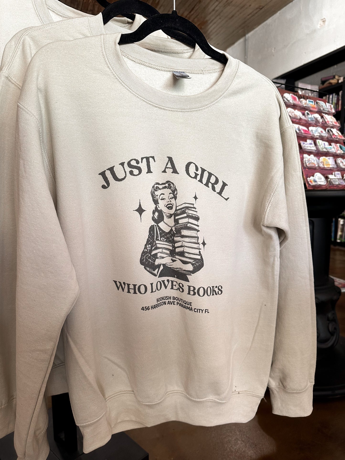 Just a girl who loves books sweatshirt