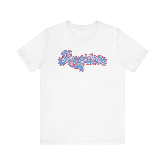 Distressed America T Shirt