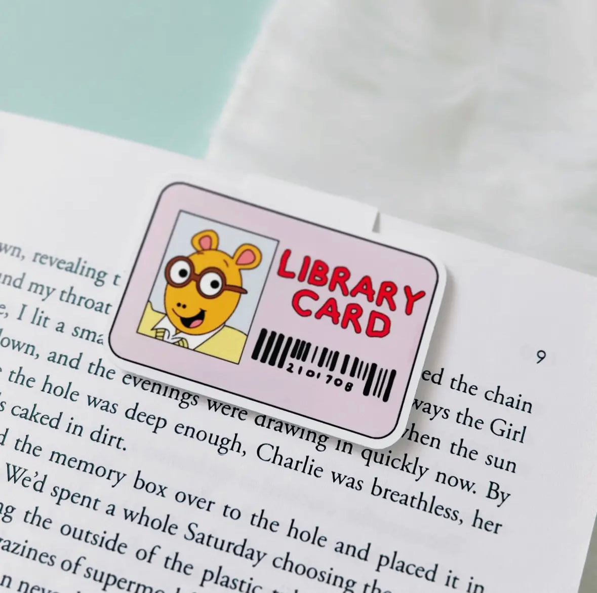 Library Card Magnetic Bookmark