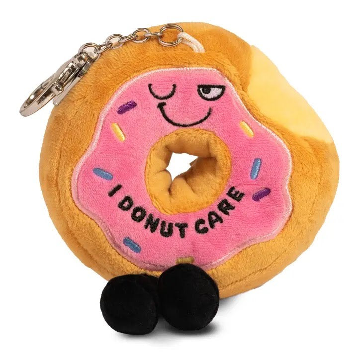 “I Donut Care” plushie keychain