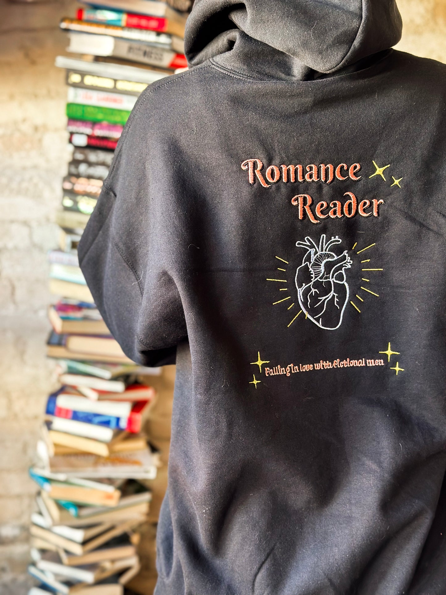 Romance Reader Embroidered Hoodie