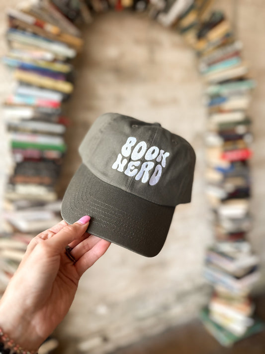 Book Nerd Hat Olive