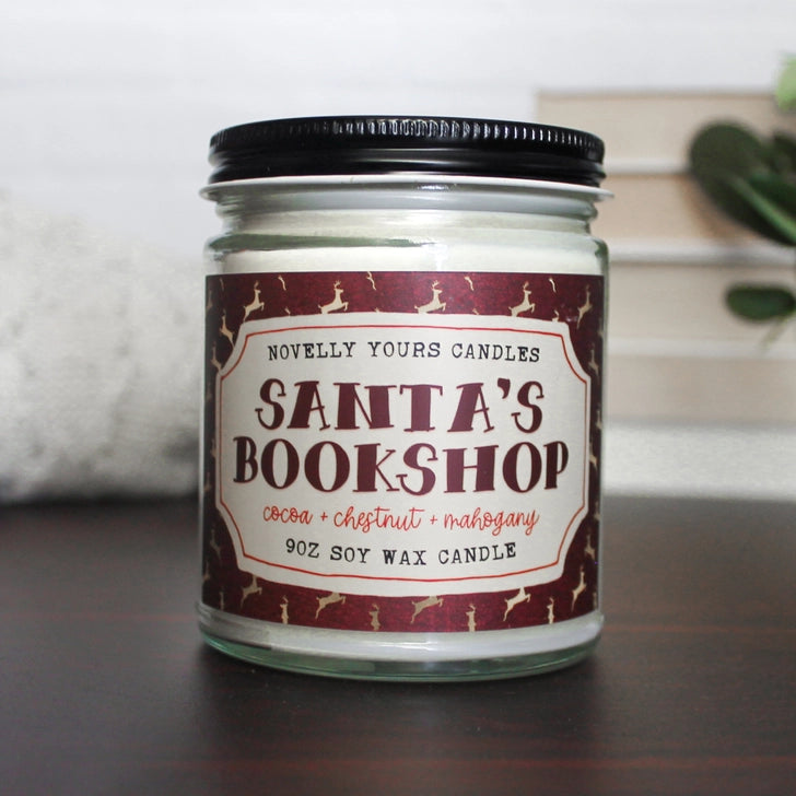 Santa's Bookshop Candle