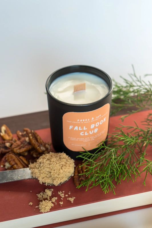 Fall Book Club Bookish Candle
