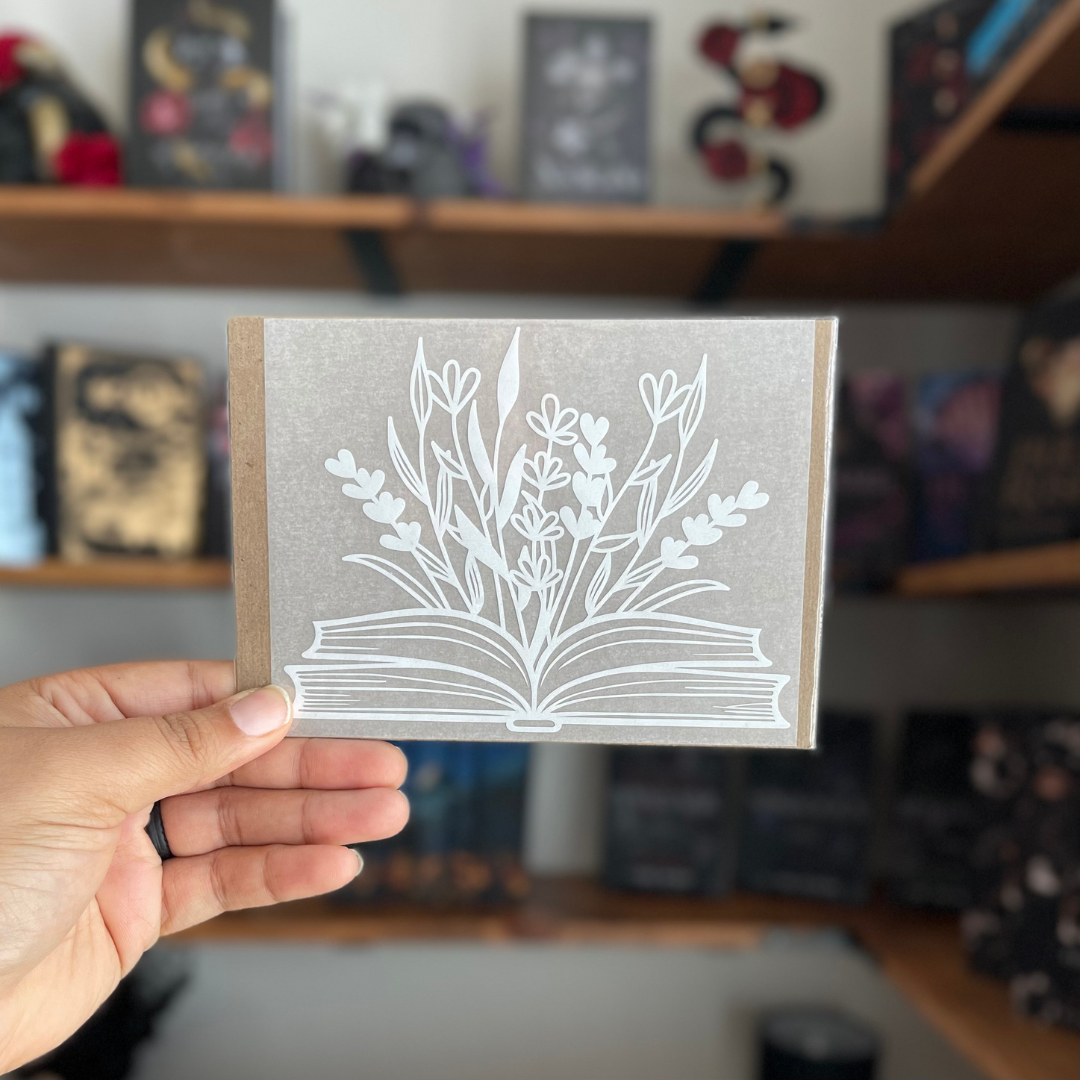 Vinyl Decal - Floral Books