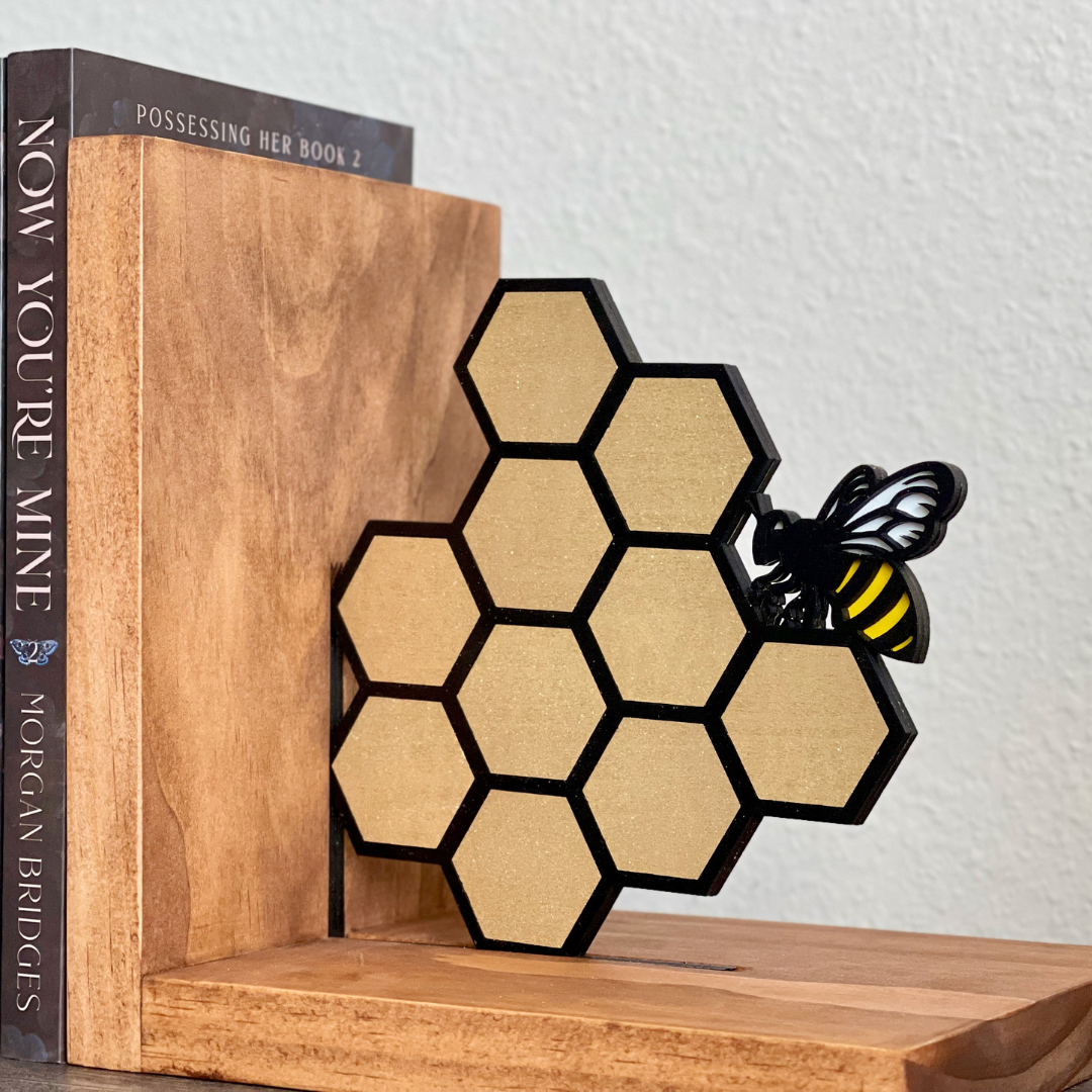 Bookend Pair - Honeycomb