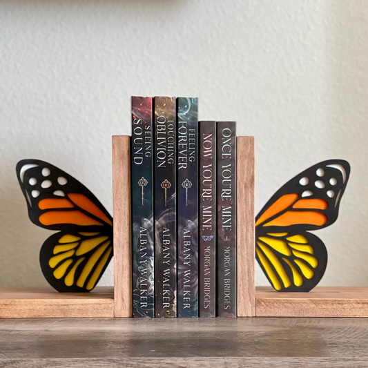 Bookend Pair - Monarch Butterfly