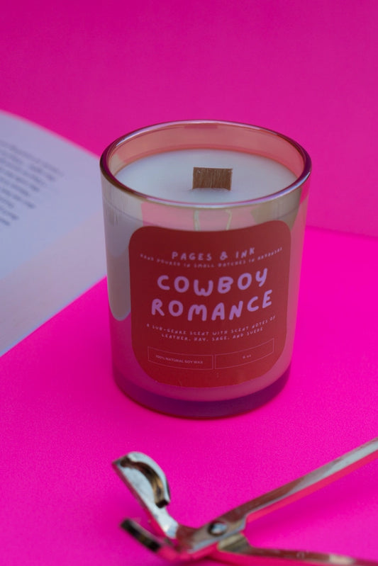 Cowboy Romance Candle