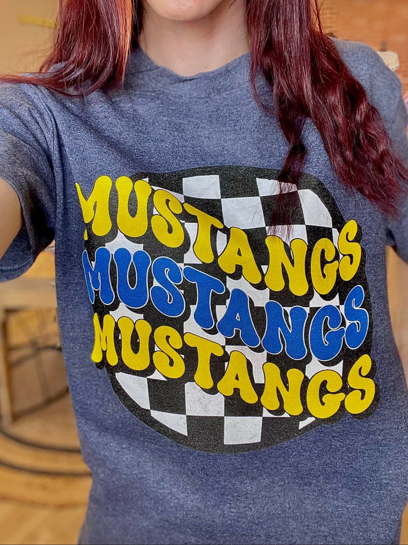 Mowat Mustang Checkered T Shirt