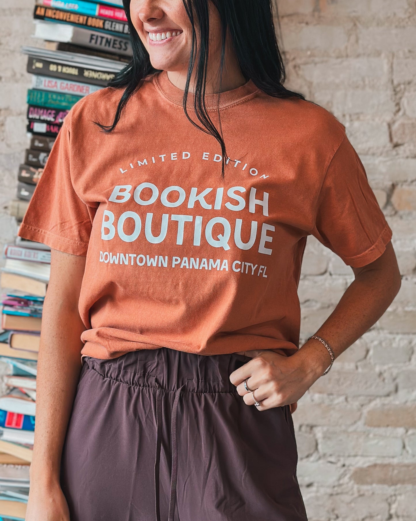 Limited Edition Bookish Boutique T Shirt Burnt Orange