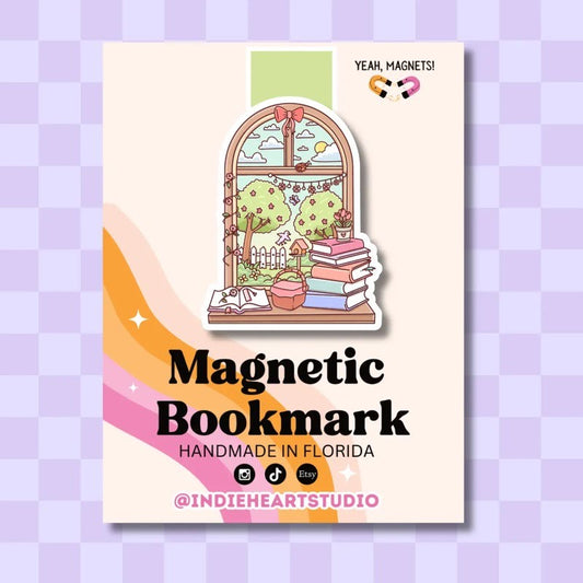 Spring Window Magnetic Bookmark