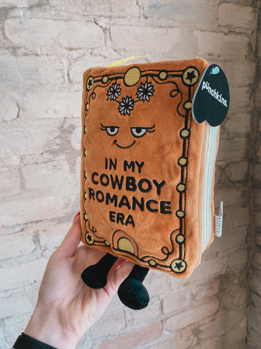 “In My Cowboy Romance Era” book plushie