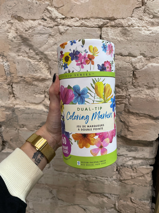 Dual tip coloring markers