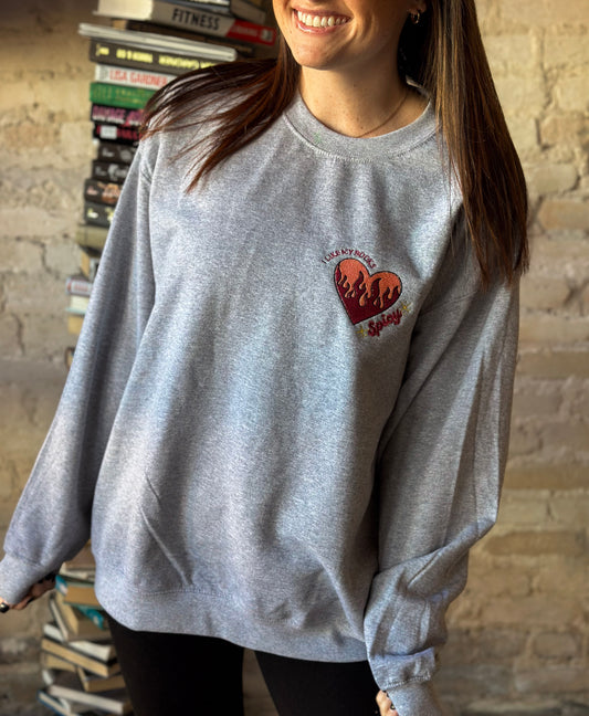 Spicy Books Embroidered Sweatshirt