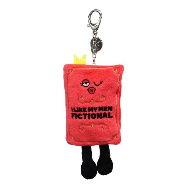 “I Like My Men Fictional” plushie keychain