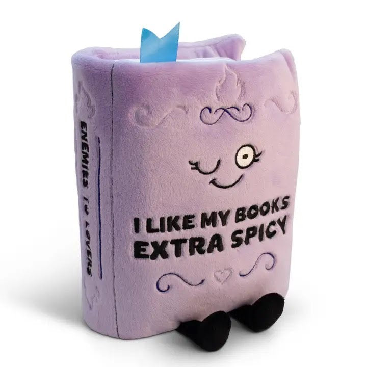 “I Like My Books Extra Spicy” book plushie