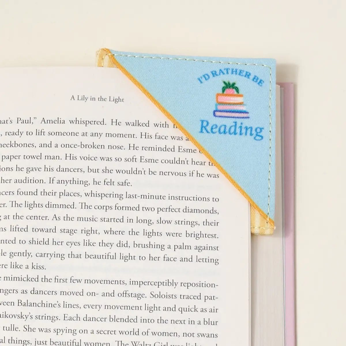Corner Keeper Fabric Bookmark–I'd Rather Be Reading